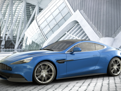 aston martin, астон мартин, vanquish, profile, by dangeruss, ванквиш, blue