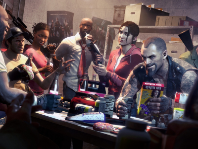 nick, ellis, francis, left 4 dead , louis, rochelle, zoey, bill, coach