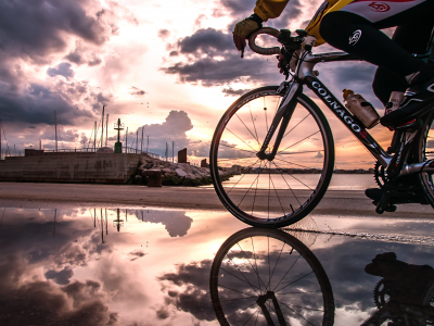 велосепидист, велосипед, набережная, colnago, океан