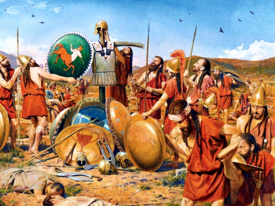 спартанцы, vii в. до н.э., сооружение трофея, победа