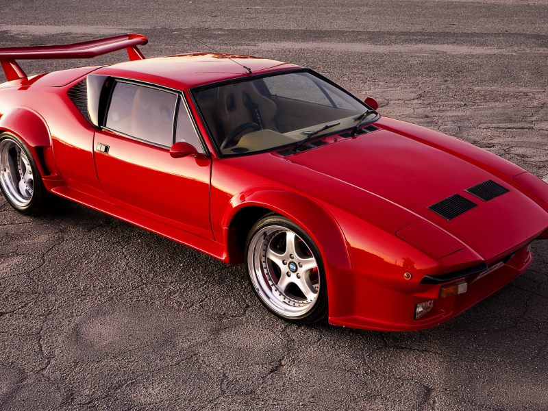 авто, red, car, de tomaso pantera, суперкар