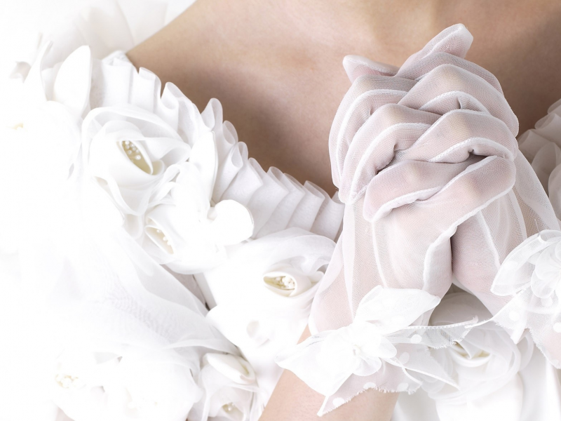 перчатки, руки, белые, невеста