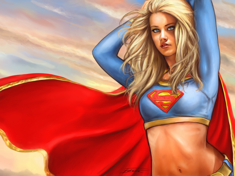 marvel, супергерой, supergirl, арт, девушка, dc comics, взгляд