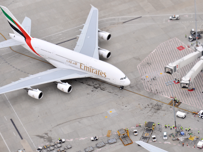airbus, emirates airline, пассажирский, самолет, авиалайнер, a380