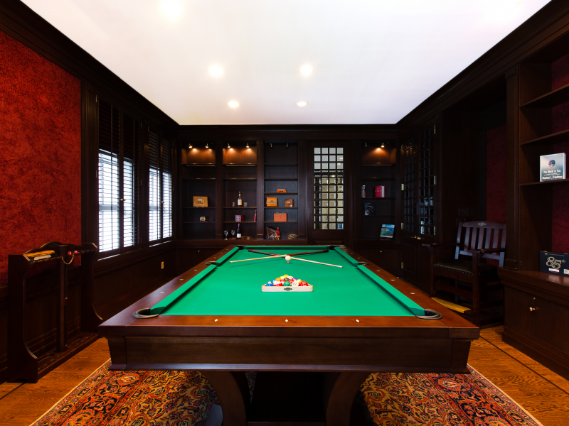 стол, room, комната, бильярдная, бильярд, шары, interior, billiards