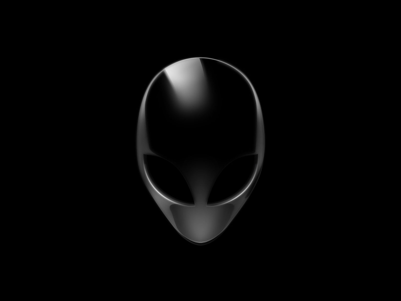 white, dell, alien, alienware, black, голова, head, черный, белый