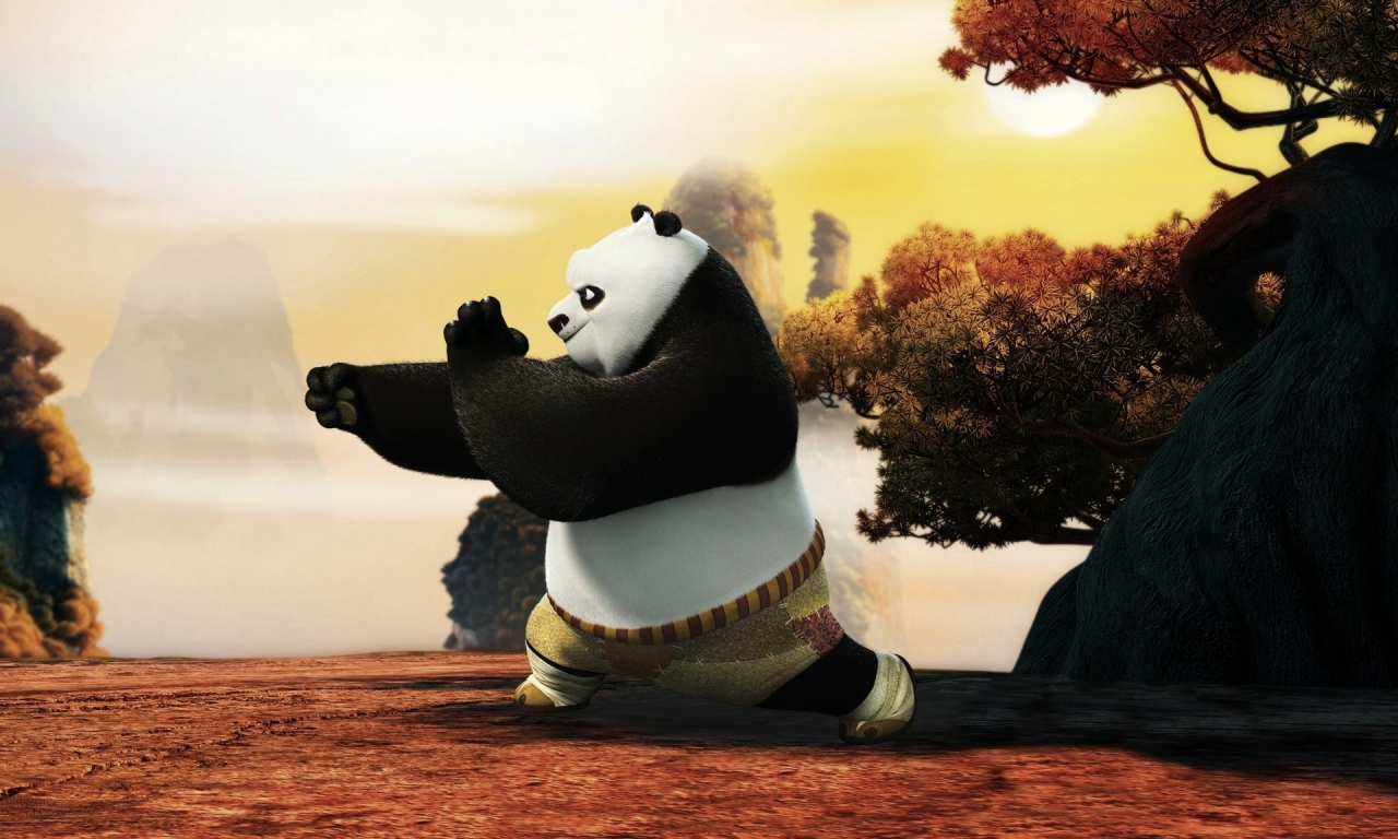 kung fu panda, мультфильм, по, кунг фу панда, панда, po