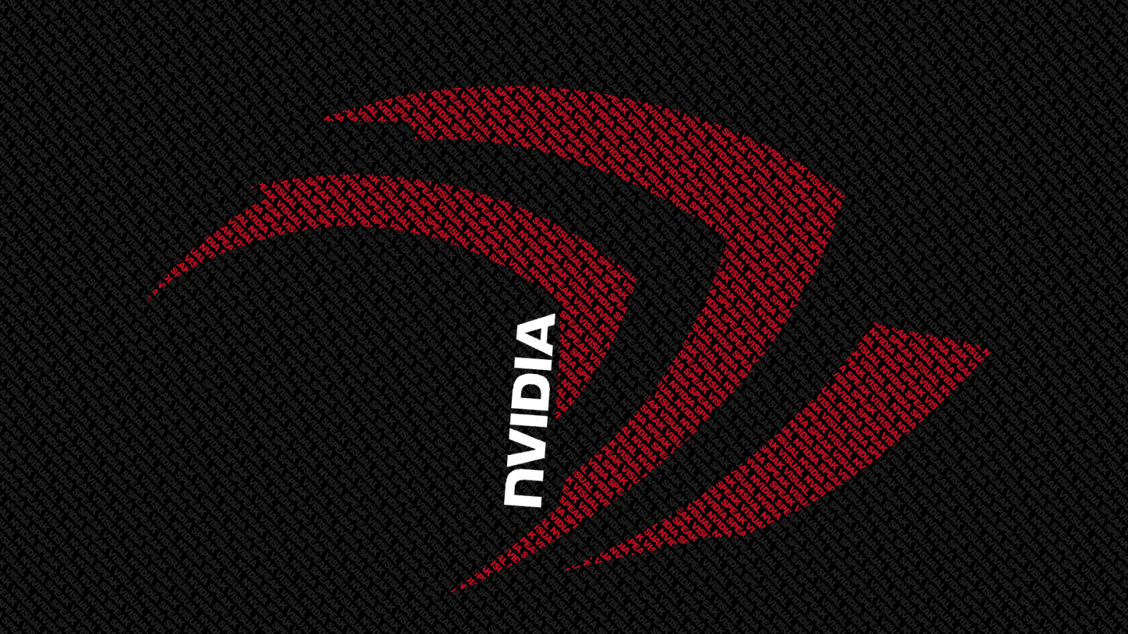 black, nvidia, letters, red, white