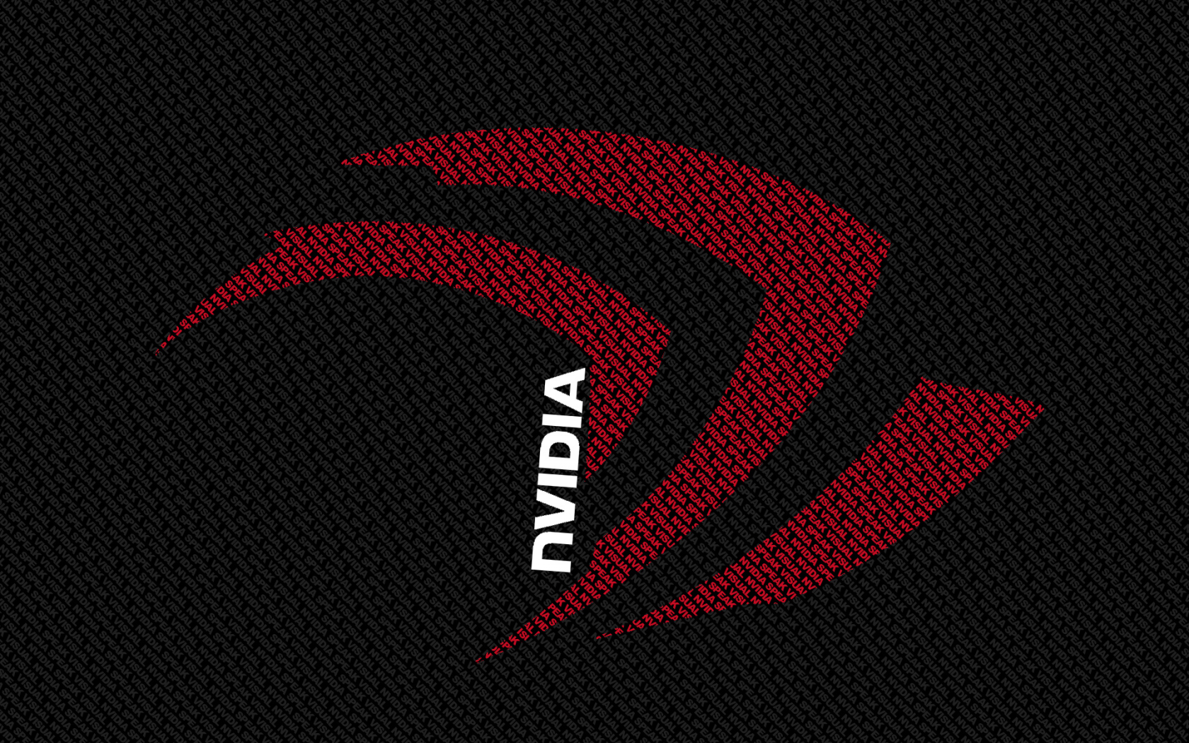 black, nvidia, letters, red, white