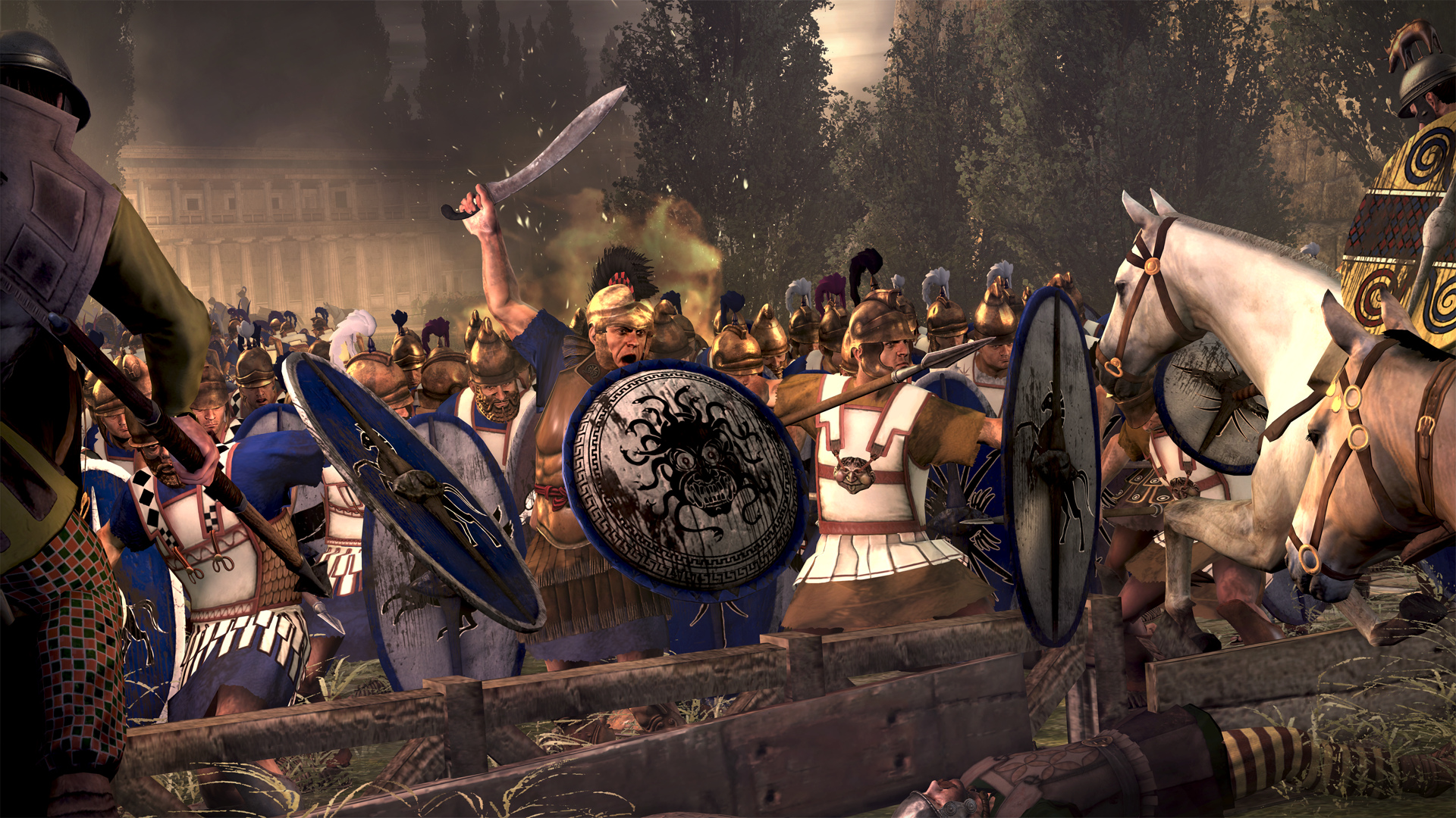 Rome II Total War, греки, армия, бой, доспехи