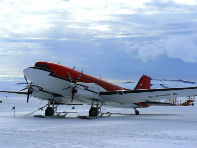 дуглас dc-3, douglas dc-3, зима, аэродром