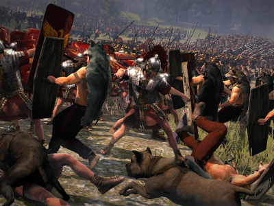 Rome II Total War, римляне, германцы, армия, бой