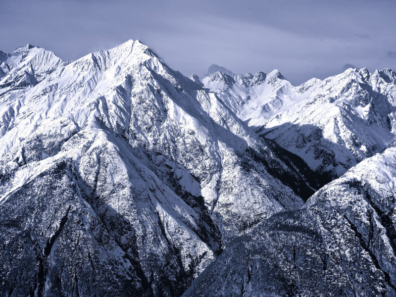 альпы, январь, зима, северные, известняковые, горы