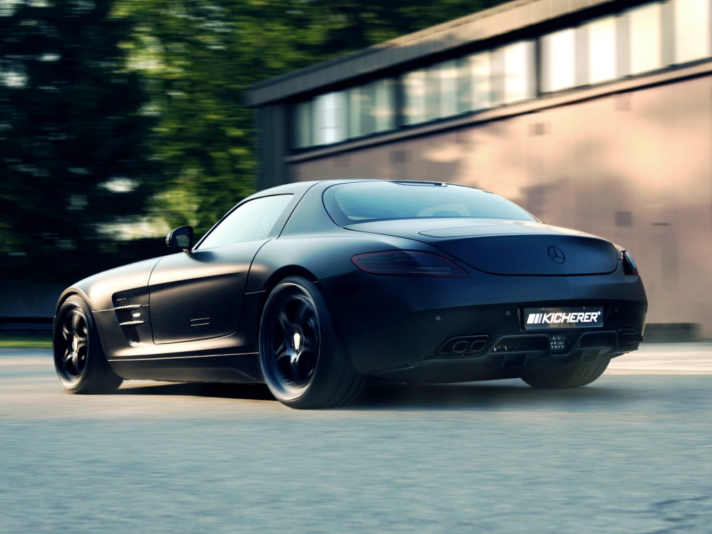 mate, black, mercedes benz, car, wallpapers, sls, tuning, supercharged gt, kicherer, 2012