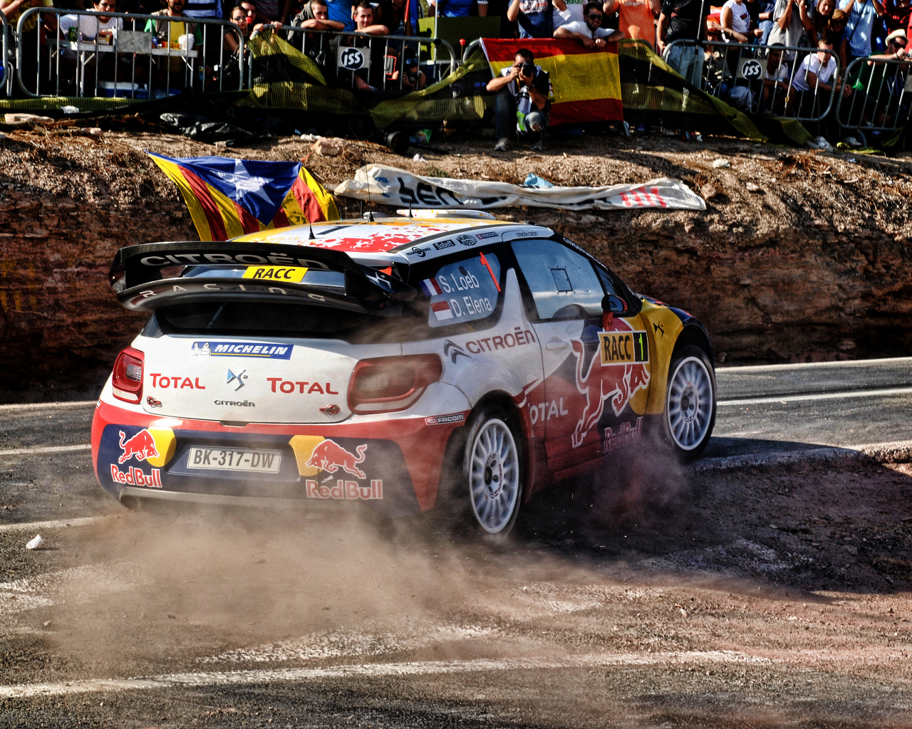 ds3, citroen, ралли, ситроен, поворот, rally, red bull, sebastien loeb, люди