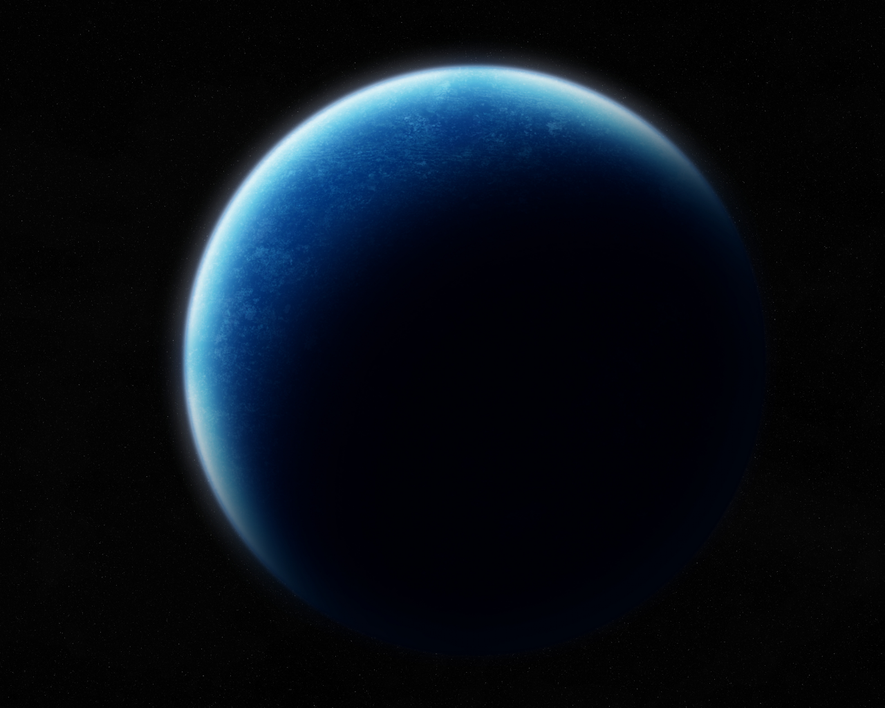 planet, sci fi, shadows, blue, black