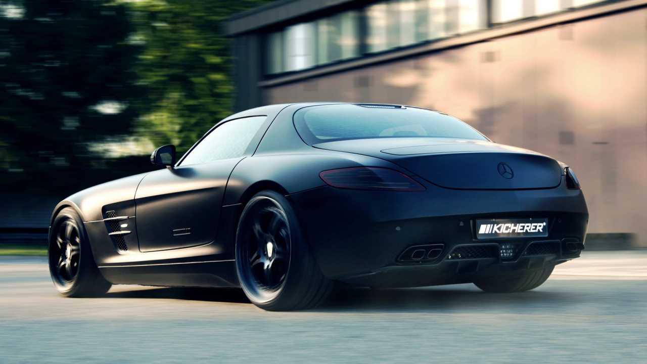 mate, black, mercedes benz, car, wallpapers, sls, tuning, supercharged gt, kicherer, 2012