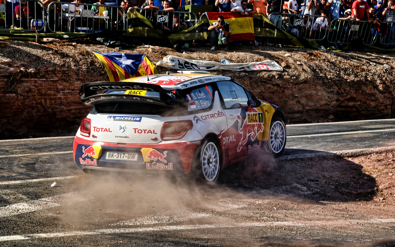 ds3, citroen, ралли, ситроен, поворот, rally, red bull, sebastien loeb, люди