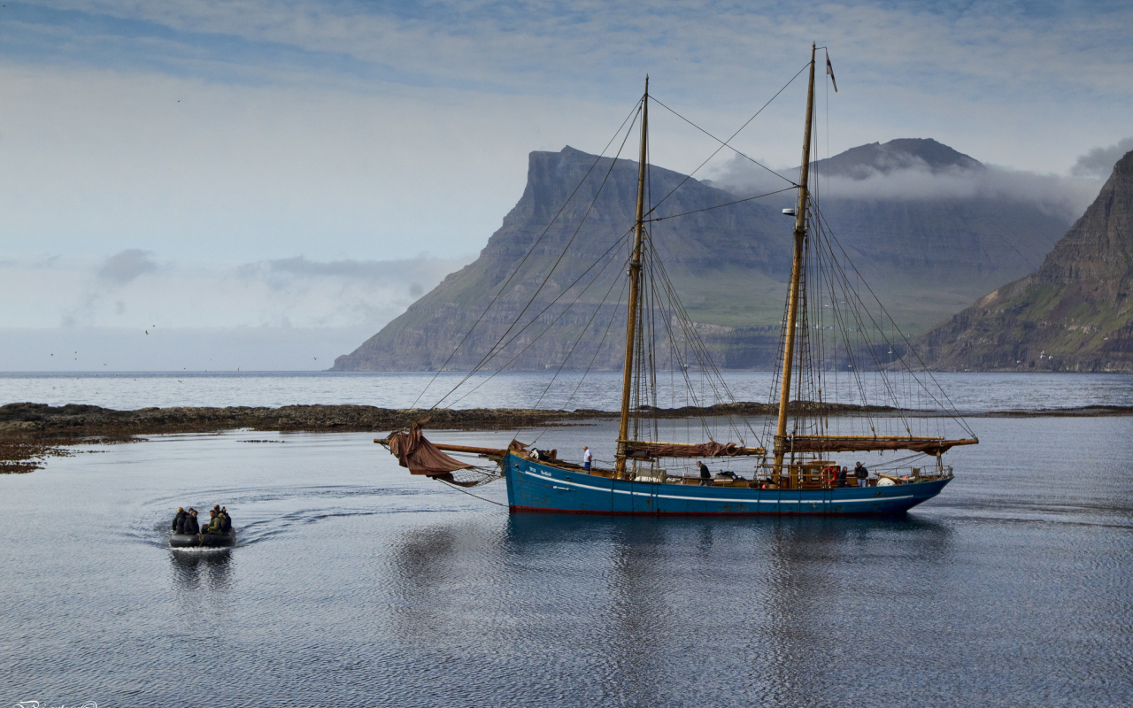 яхта, дания, фарерские острова, горы, denmark, faroe islands