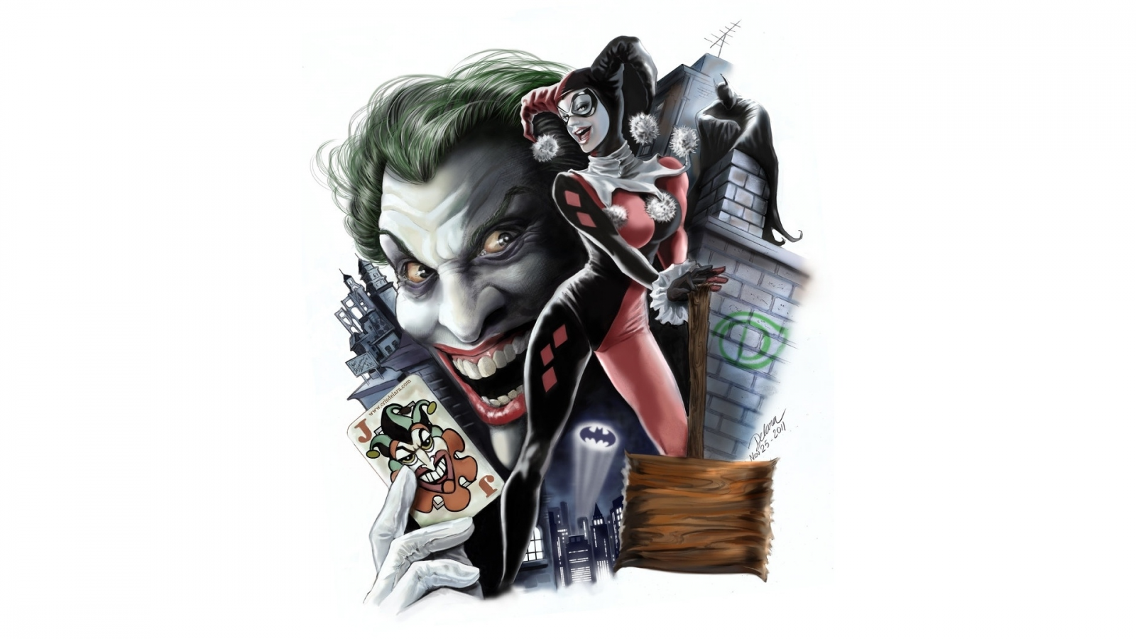 batman, джокер, арт, joker, dc comics, бетмен, harley quinn, харли квинн