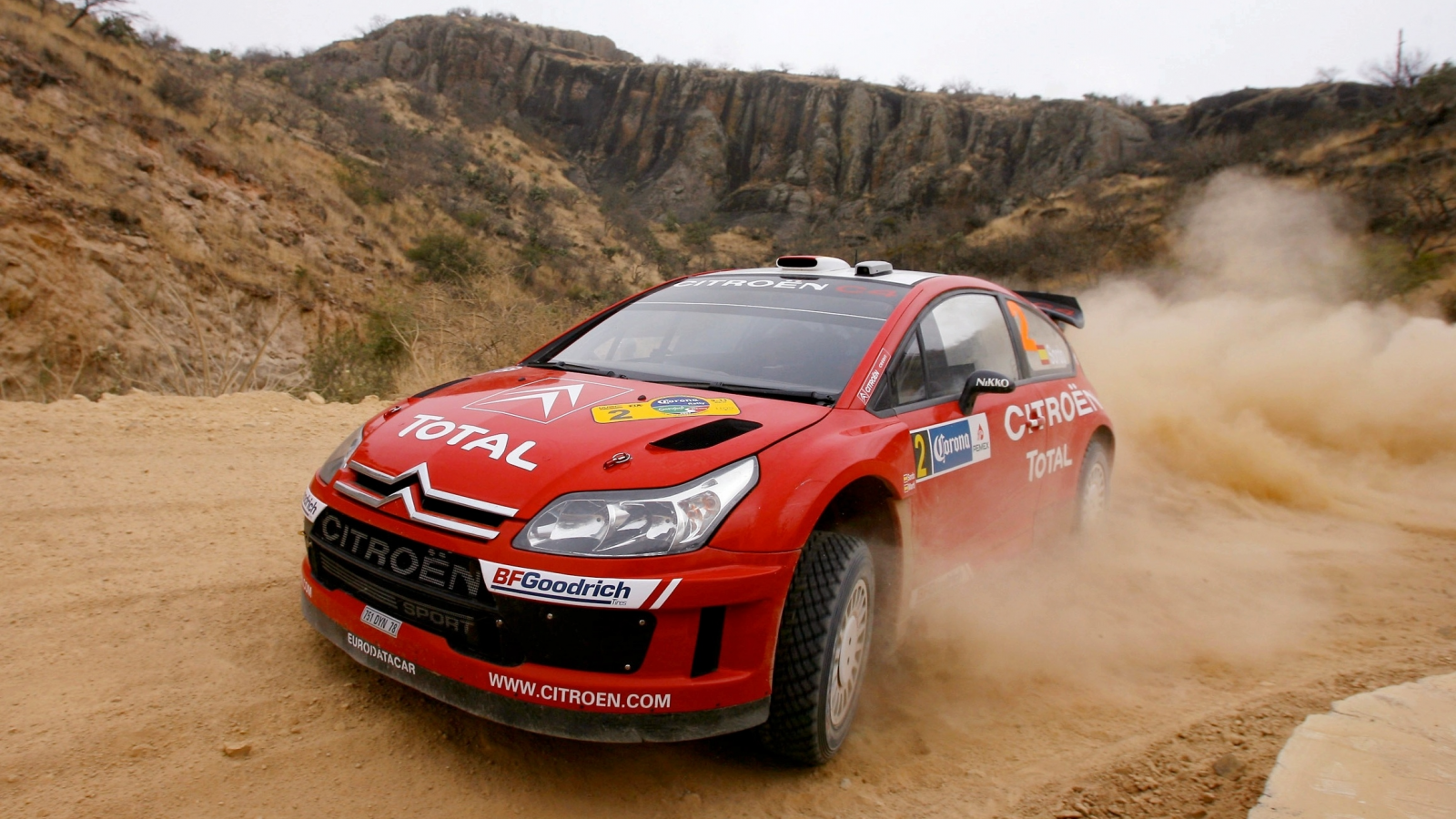 тотал, фары, citroen, rally, передок, c4, dani sordo, поворот , 2, пыль