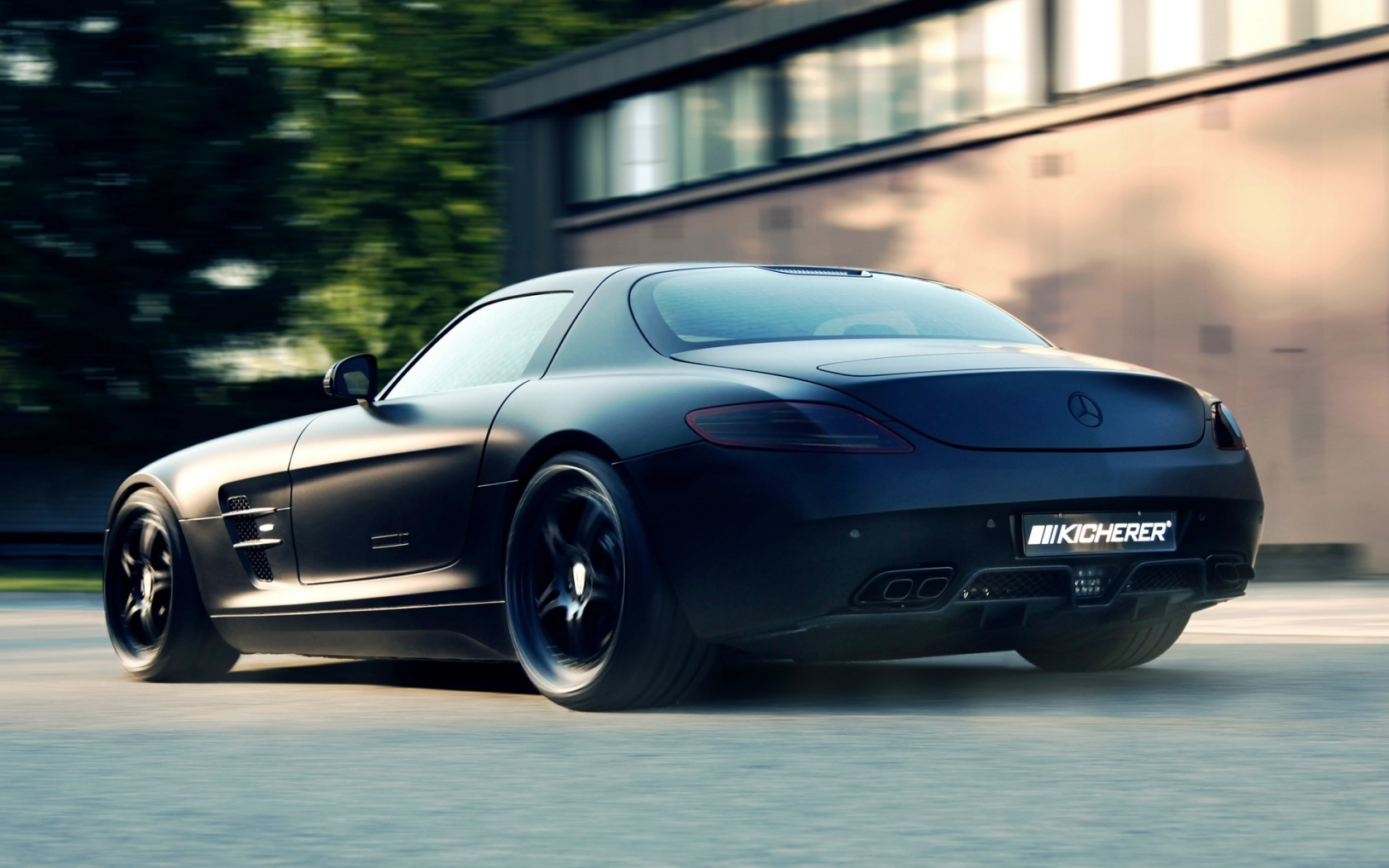 mate, black, mercedes benz, car, wallpapers, sls, tuning, supercharged gt, kicherer, 2012