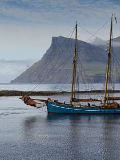 яхта, дания, фарерские острова, горы, denmark, faroe islands