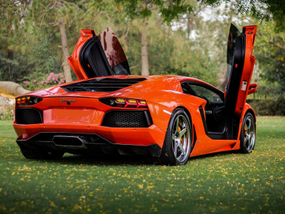 lp700-4, авентадор, aventador, orange, ламборгини, lamborghini