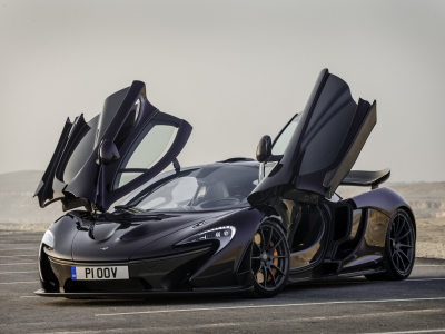 McLaren, P1, black, supercar
