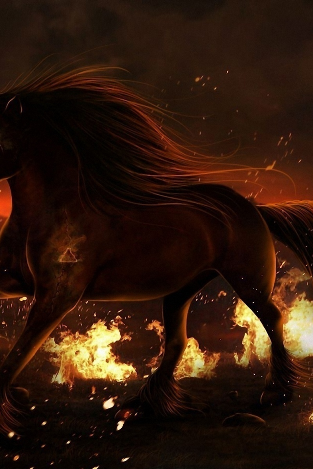 конь, огонь
