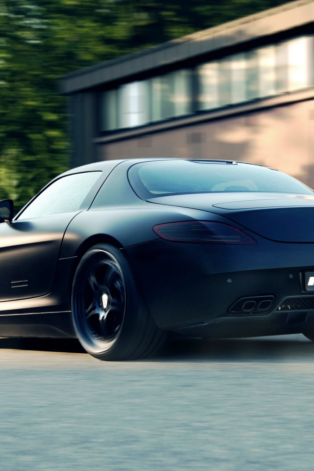 mate, black, mercedes benz, car, wallpapers, sls, tuning, supercharged gt, kicherer, 2012