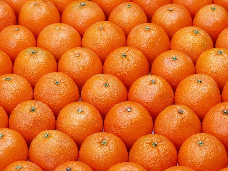 oranges, ordered, pattern, fruits