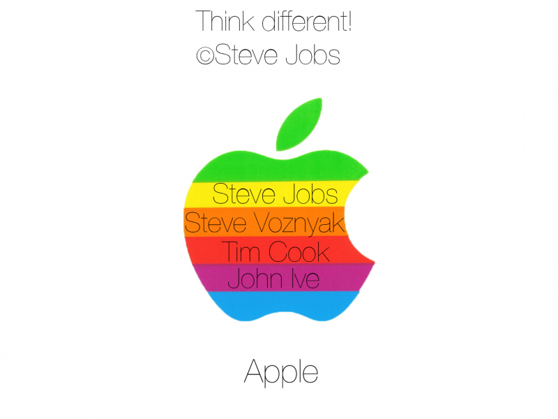 apple, steve, jobs, stevejobs, tim, cook, яблоко, радуга