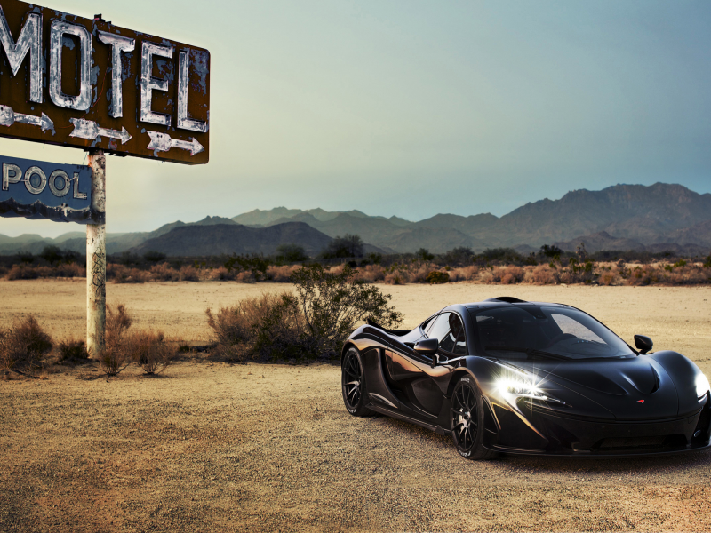 mclaren p1, суперкар, black, макларен, свет фар, авто, car