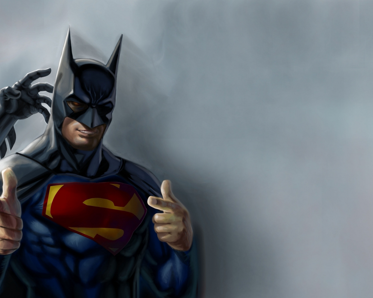 batman, artwork, юмор, superman, superheroes