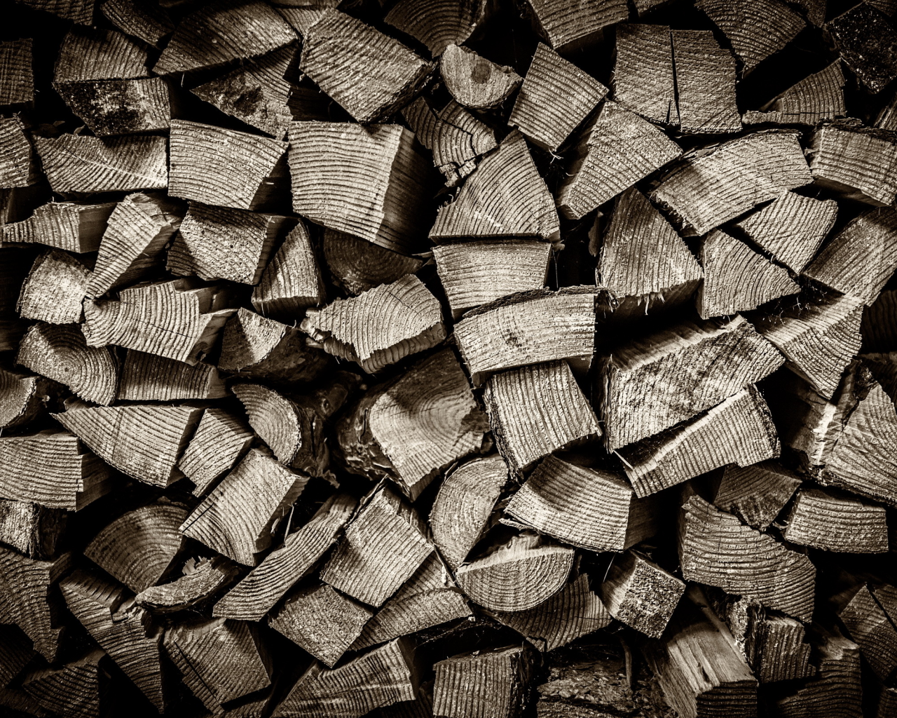 black and white, wood, pile of wood