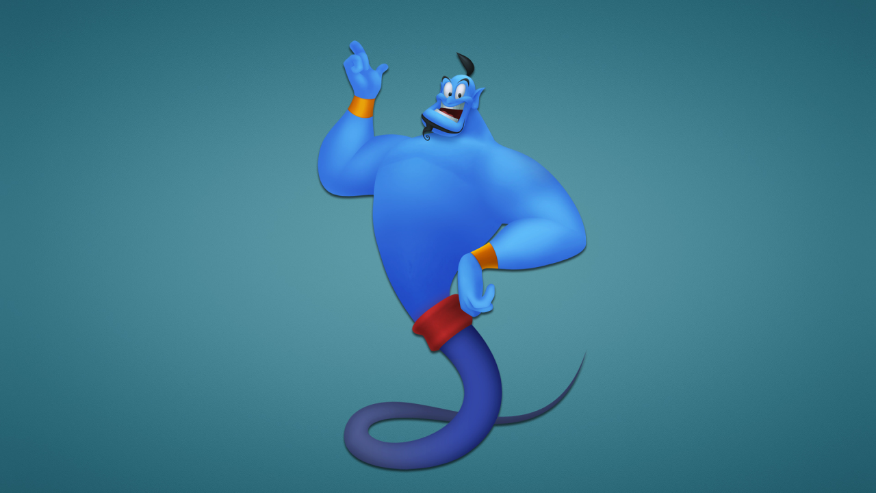 дисней, disney, джин, синий фон, аладдин, aladdin