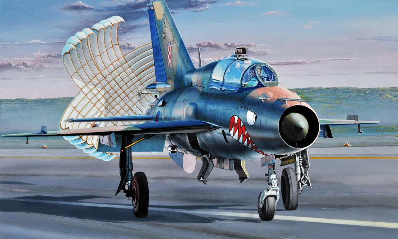 миг-21, советский, арт, многоцелевой, самолет
