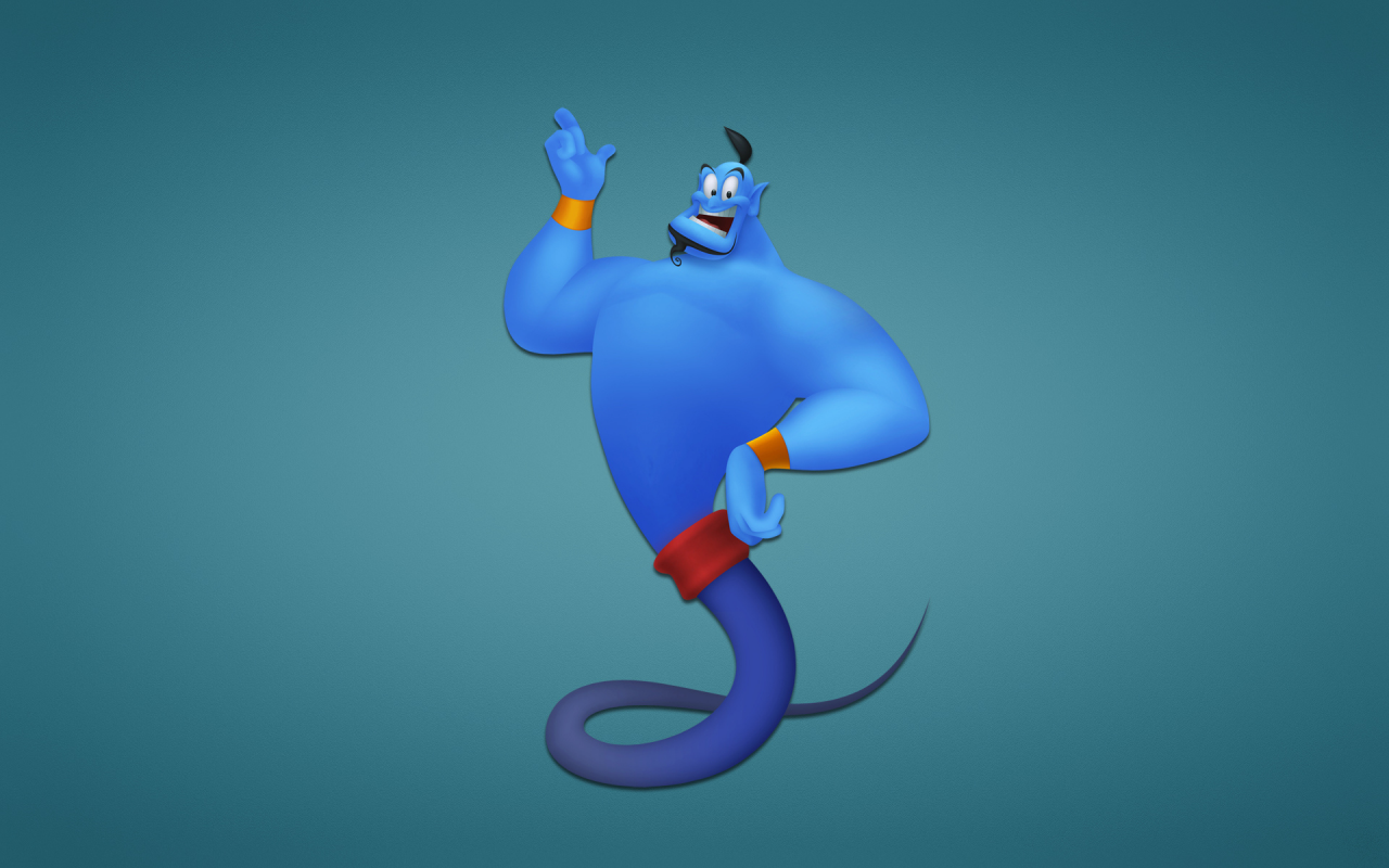 дисней, disney, джин, синий фон, аладдин, aladdin