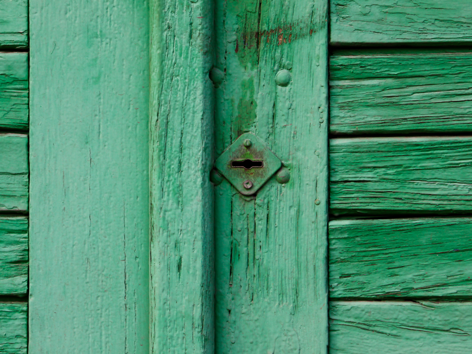 wall, door, green, pattern