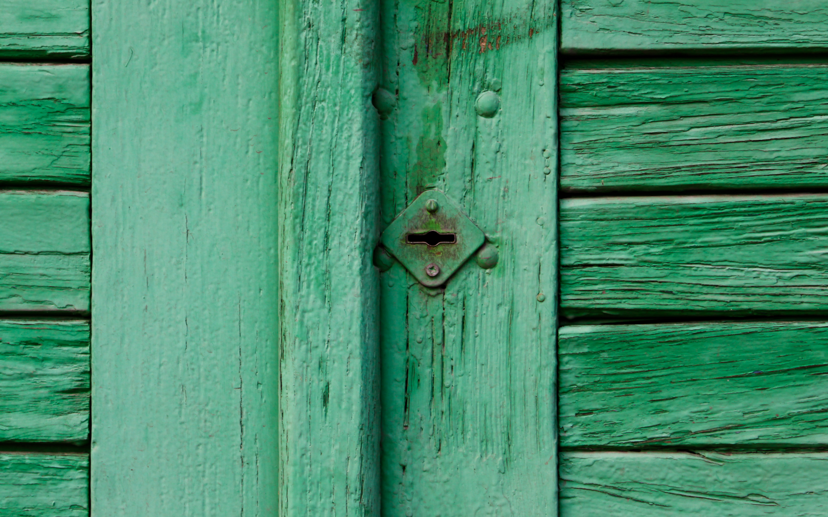 wall, door, green, pattern