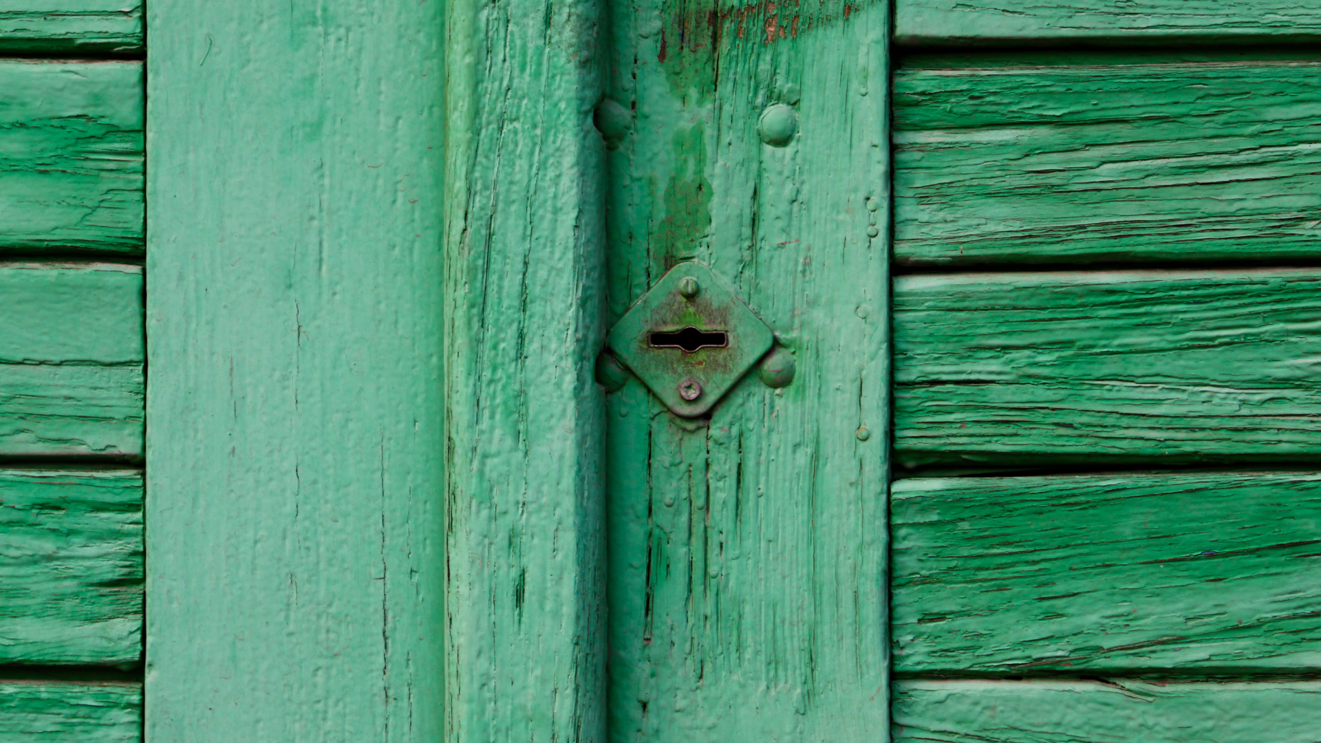 wall, door, green, pattern