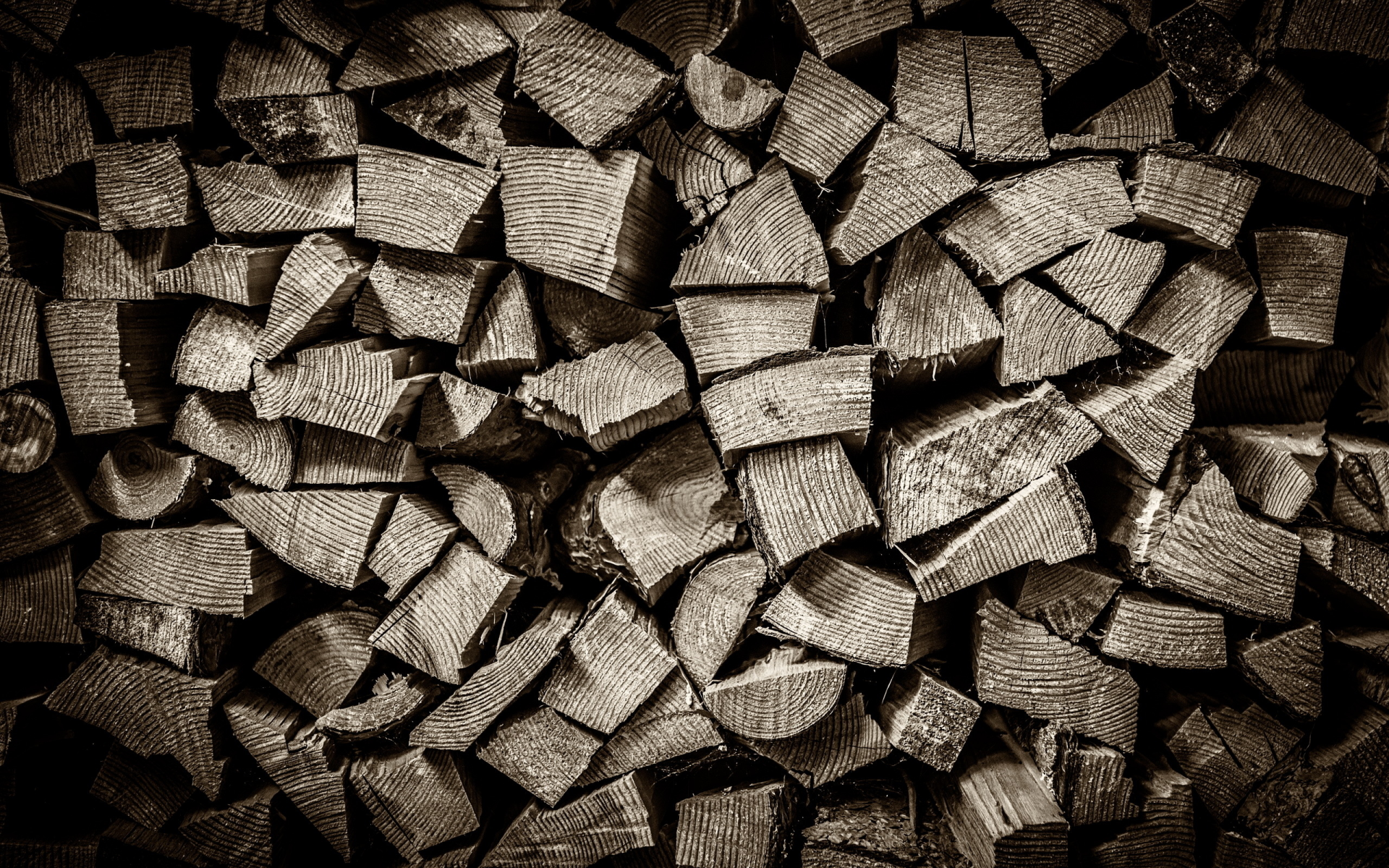 black and white, wood, pile of wood