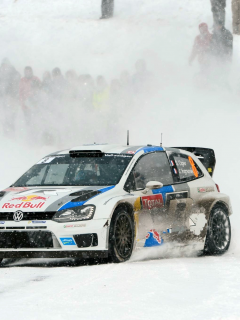 wrc, rally, зима, polo, ралли, машина, снег, спорт, volkswagen