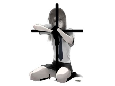девочка, крест