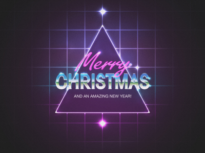 новый год, рождество, new year, merry chrismas, неон, треугольник
