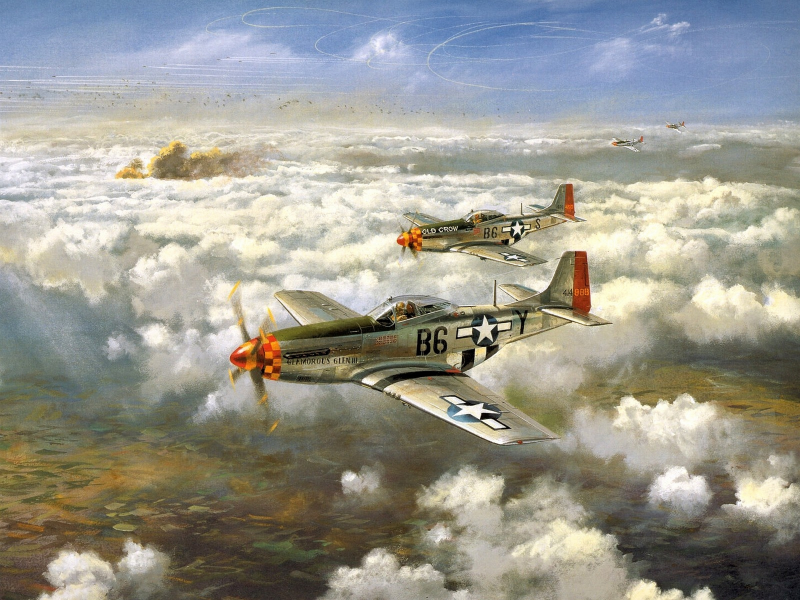 самолёты, north american p-51d-5 mustang, дальние, одномоторные