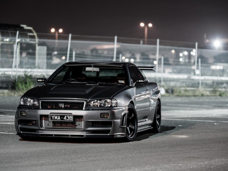 nissan, на улице, машина, skyline, r34, gt-r, авто