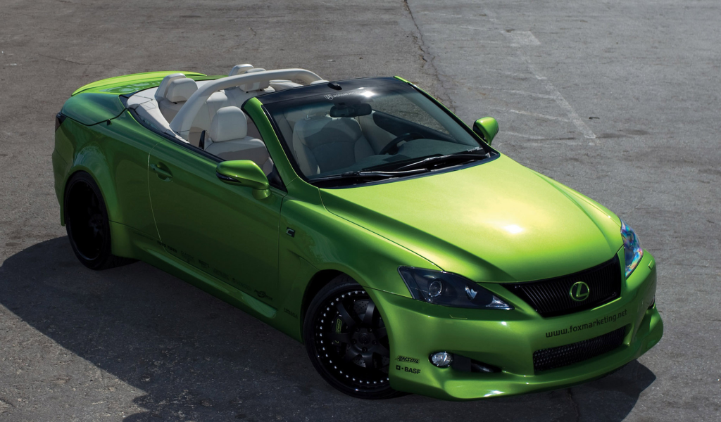 Lexus, кабриолет, зелёный