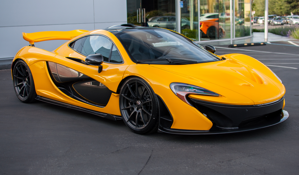 McLaren, P1, yellow, supercar